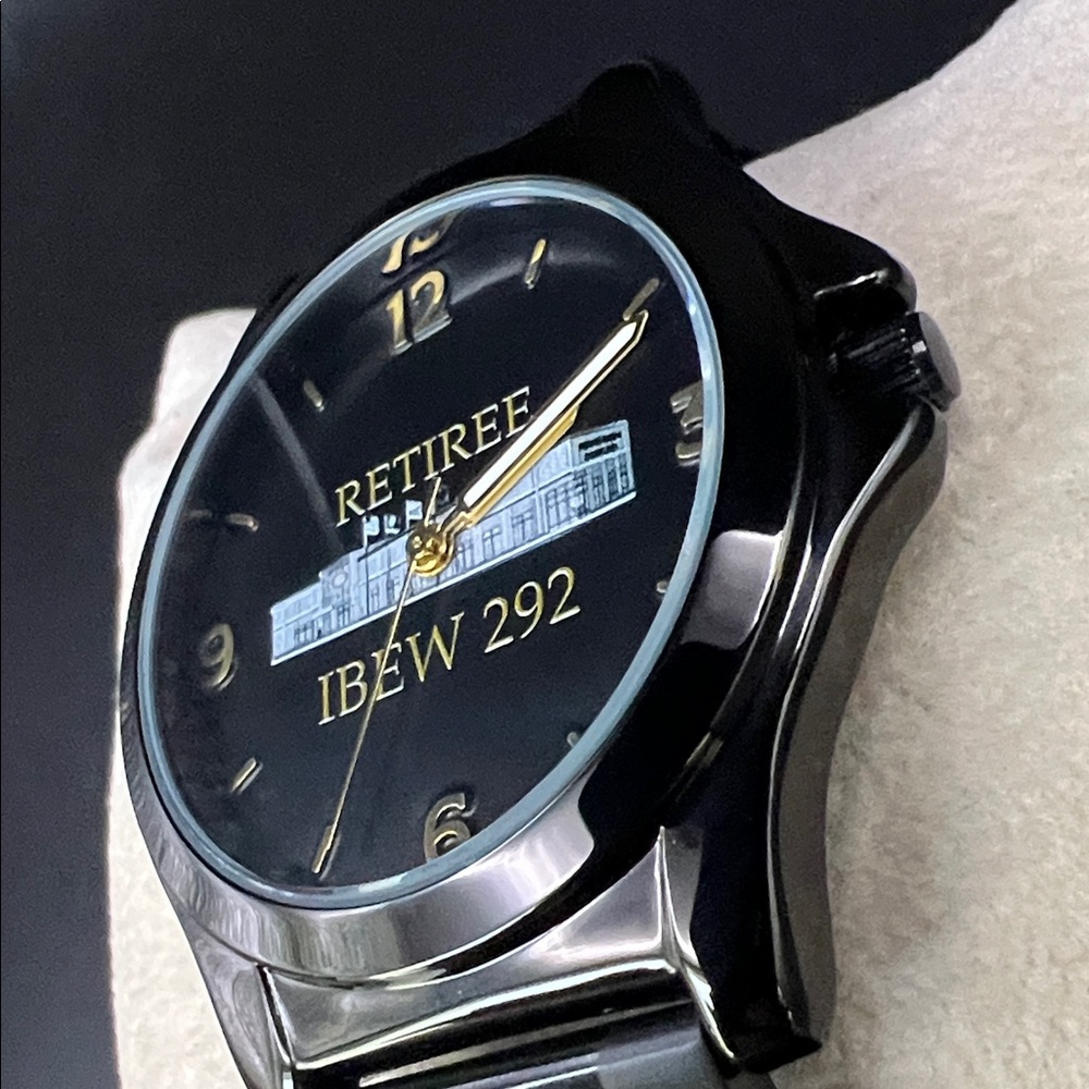 Retiree IBEW 292 Black Stainless Watch - Picture 3 of 10